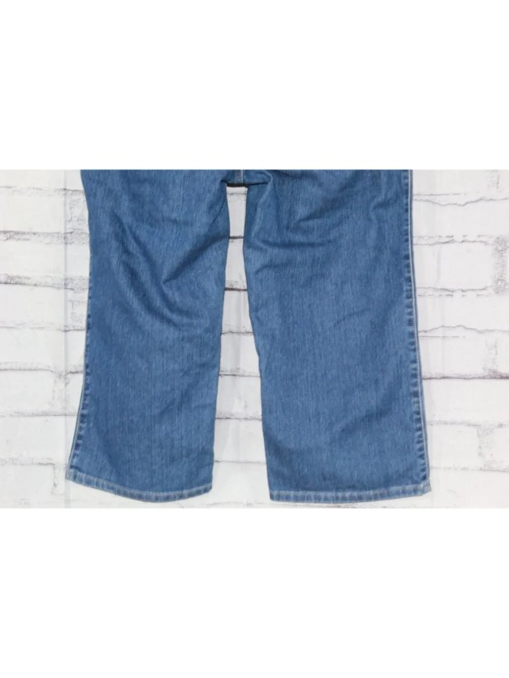 LL Bean Women's Favorite Fit Straight Jeans Blue Stretch Denim Pants Size 8 Pet